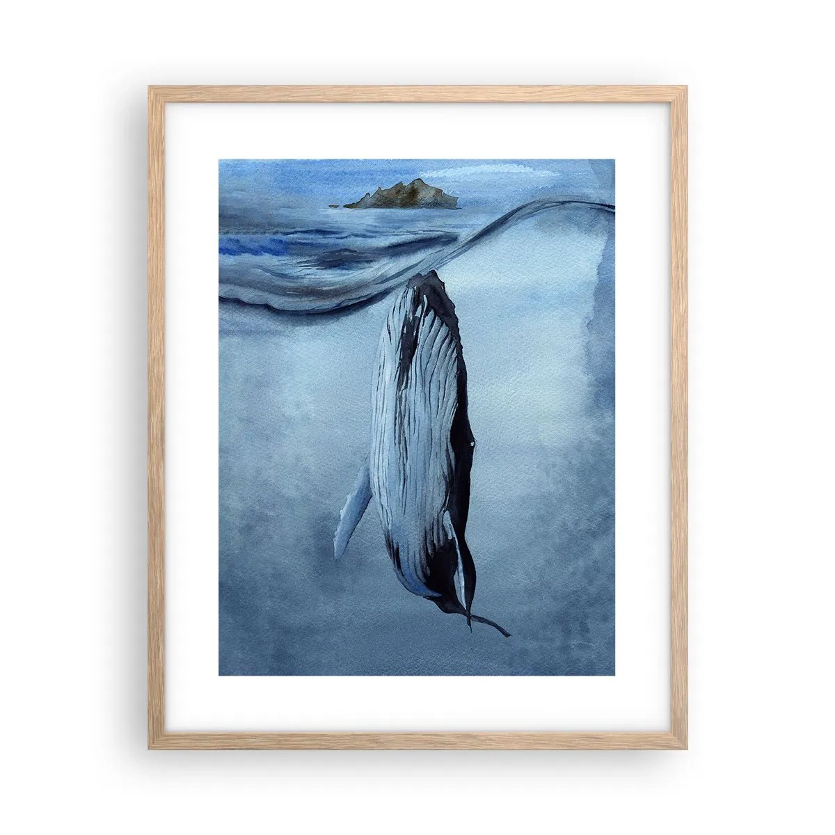 Plakat w ramie jasny dąb - Dwa światy północy - 40x50 cm