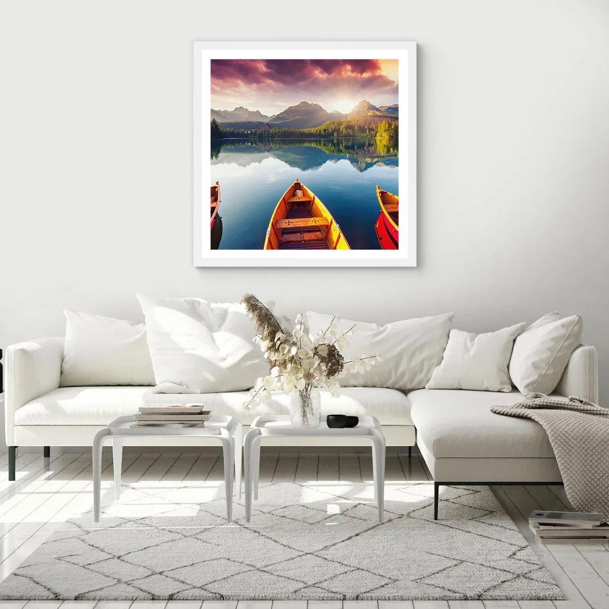 Plakat w białej ramie - Nic przeciw naturze - 60x60 cm