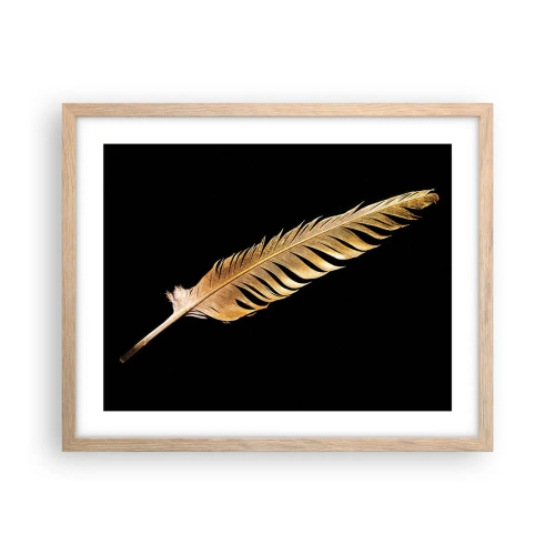 Plakat w ramie jasny dąb - Nie lada piórem opatrzony… - 50x40 cm