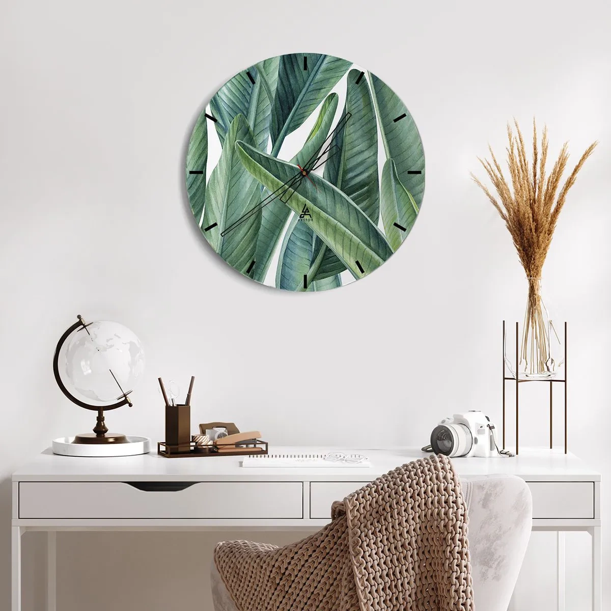 Zegar ścienny - Zieleń sama w sobie - 40x40 cm