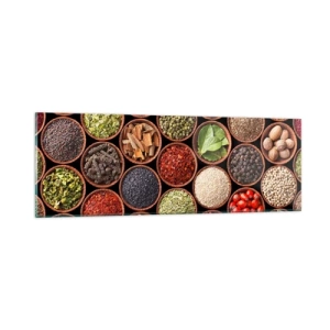 Obraz na szkle - Wszystkie smaki świata - 90x30 cm