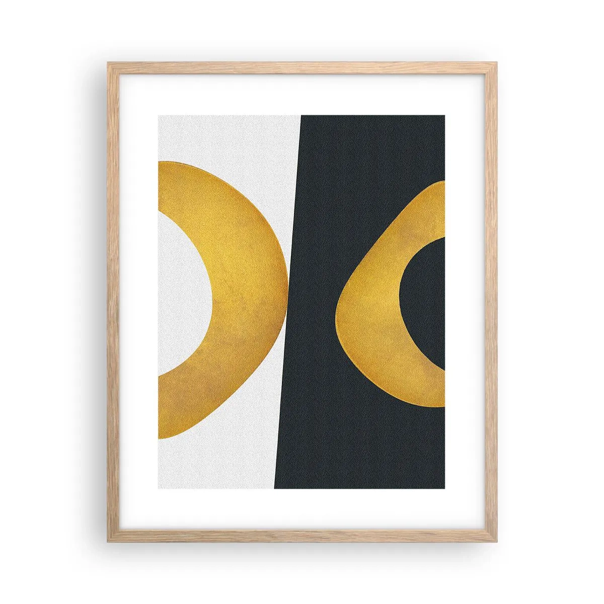 Plakat w ramie jasny dąb - Po pierwsze: złoto - 40x50 cm