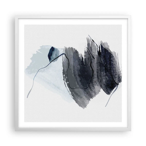 Plakat w białej ramie - Intensywność i ruch - 60x60 cm