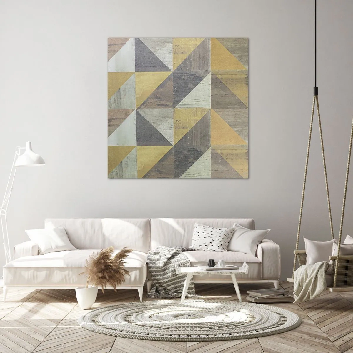 Obraz na płótnie - Pod kątem trójkąta - 60x60 cm