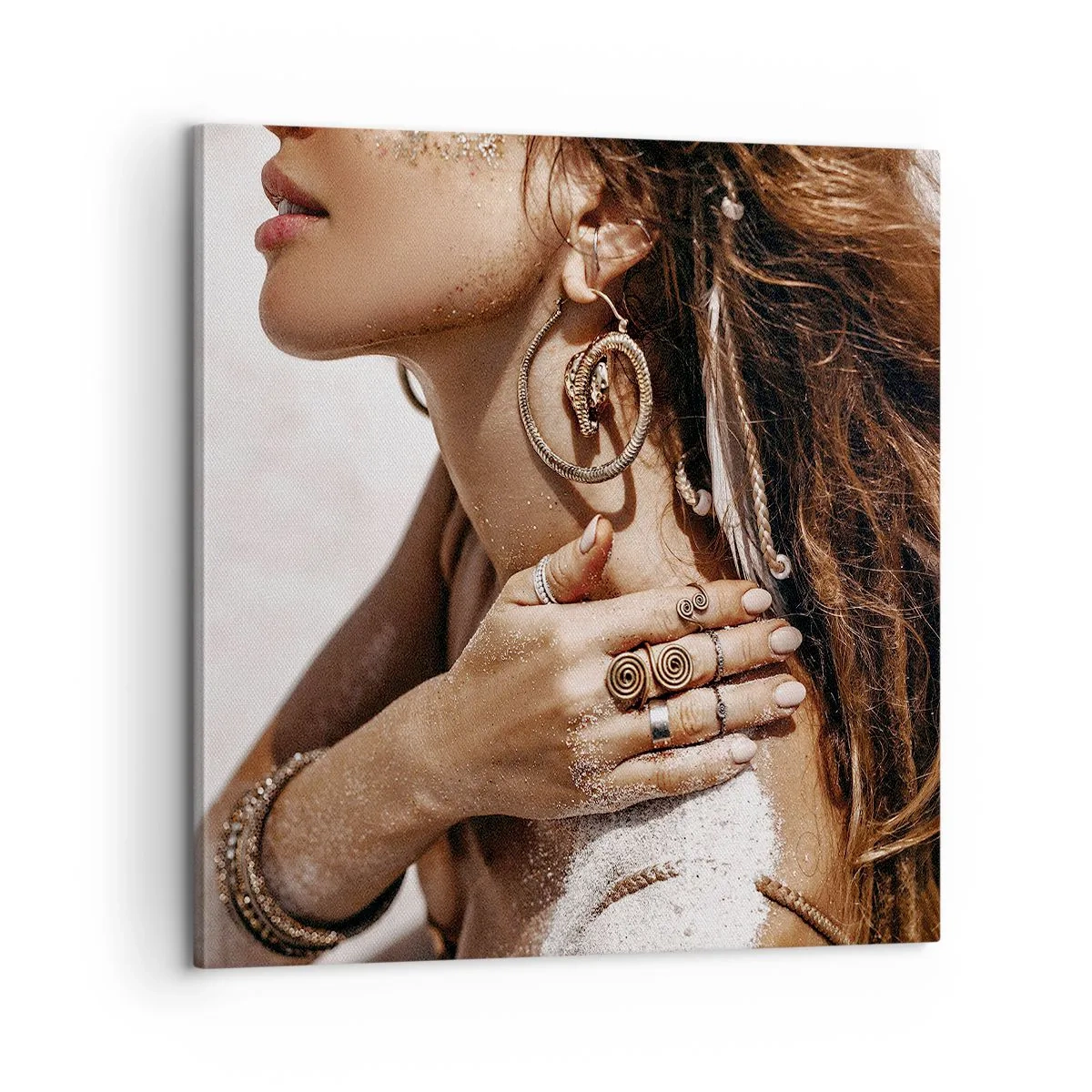 Obraz na płótnie - Królowa dzikiej plaży - 60x60 cm