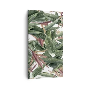 Obraz na płótnie - Szmaragdowo-liliowy gąszcz - 45x80 cm