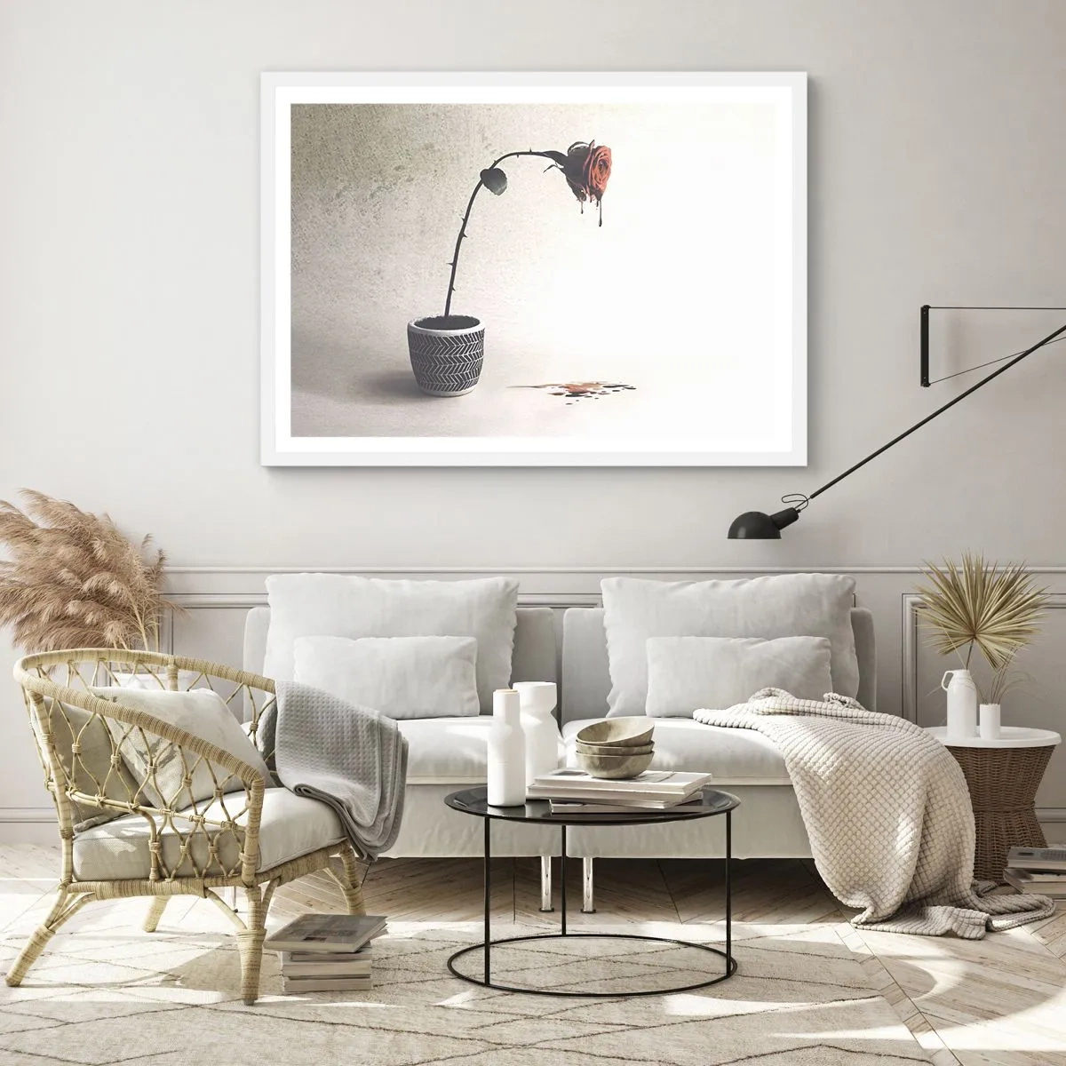 Plakat w białej ramie - Rosa dolorosa - 40x30 cm
