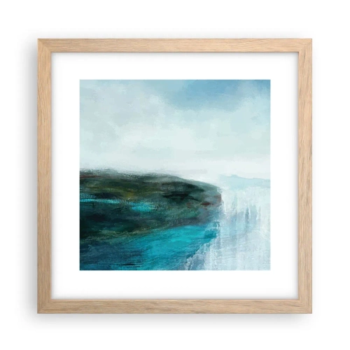 Plakat w ramie jasny dąb - Abstrakcja marynistyczna - 30x30 cm