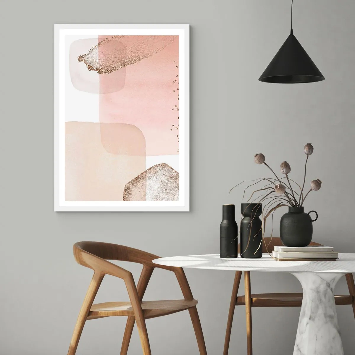 Plakat w białej ramie - Spojrzenie przez kolor - 50x70 cm