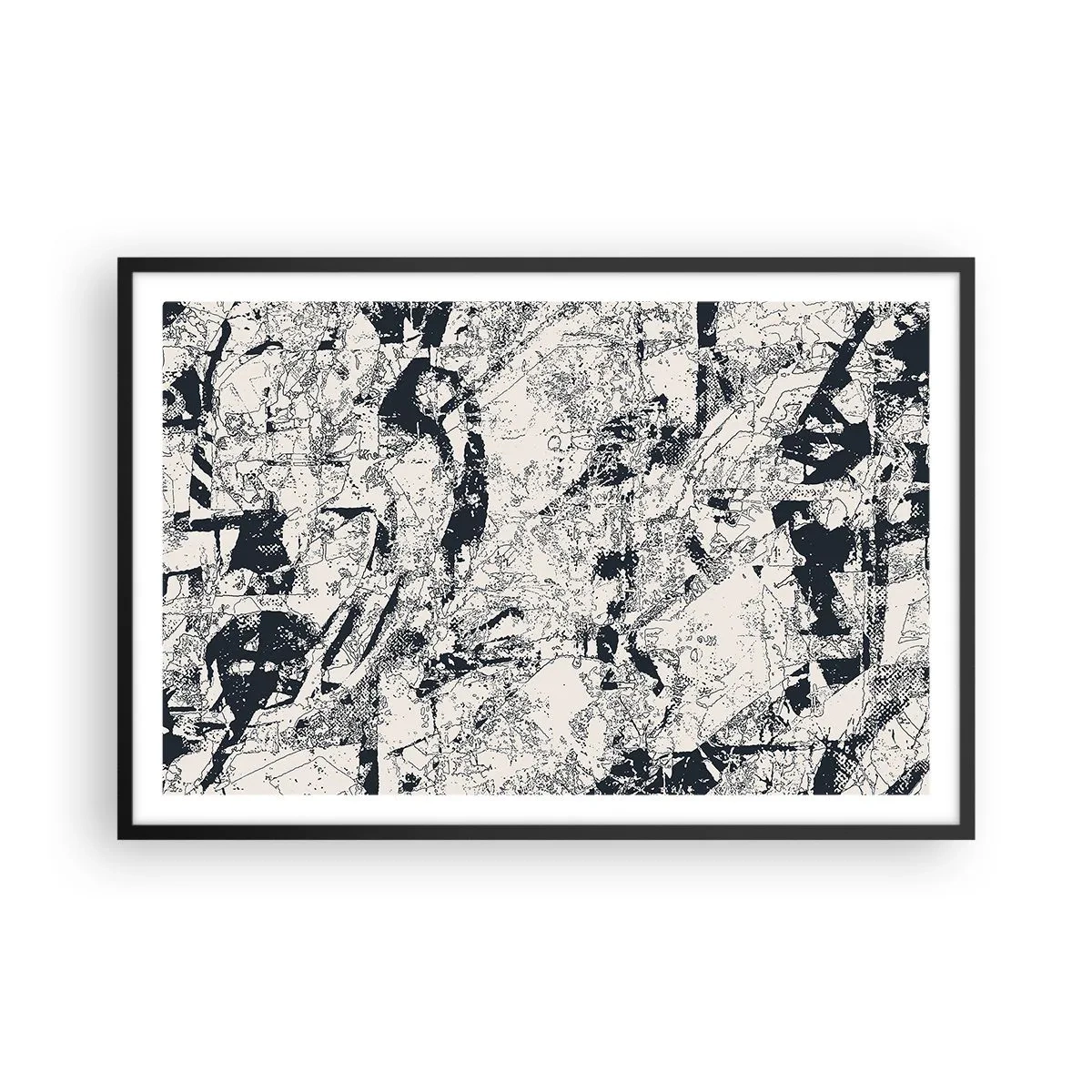 Plakat w czarnej ramie - Przenikanie przeciwieństw - 91x61 cm