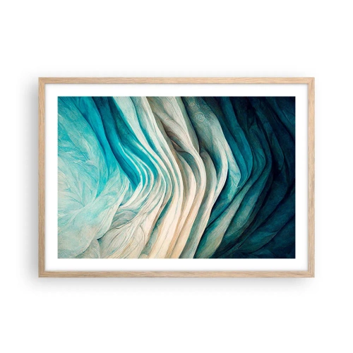 Plakat w ramie jasny dąb - Błękitne nienasycenie - 70x50 cm