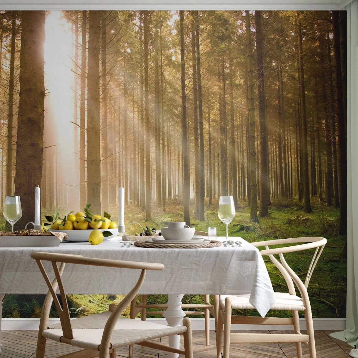 Fototapeta Standard Eco - Zaraz pojawią się elfy - Las, Promienie Słońca, Natura - 200x140 cm