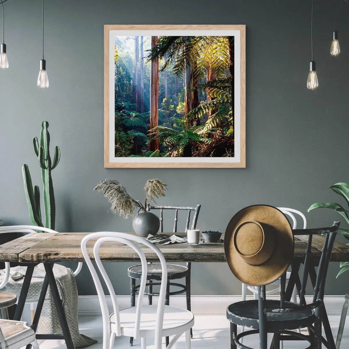 Plakat w ramie jasny dąb - Baśń lasu - 30x30 cm