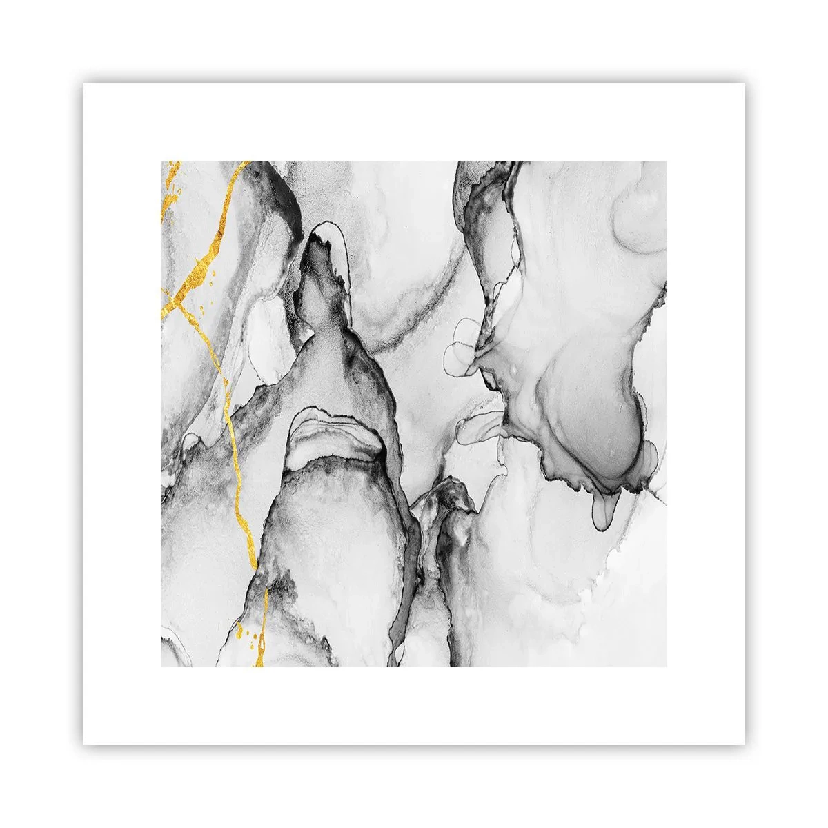 Plakat - Kompozycja z motywem złota - 30x30 cm