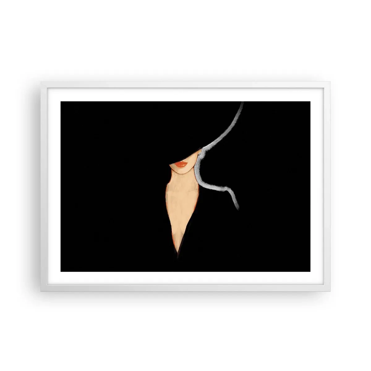 Plakat w białej ramie - Elegancja i styl - 70x50 cm