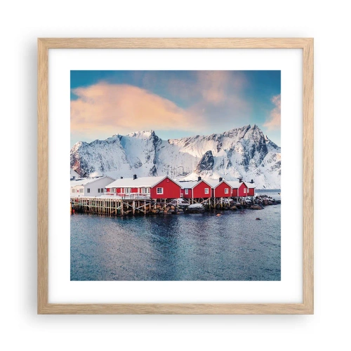 Plakat w ramie jasny dąb - Północne ustronie - 40x40 cm