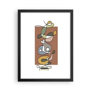 Plakat w czarnej ramie - Abstrakcja warta uśmiechu - 30x40 cm