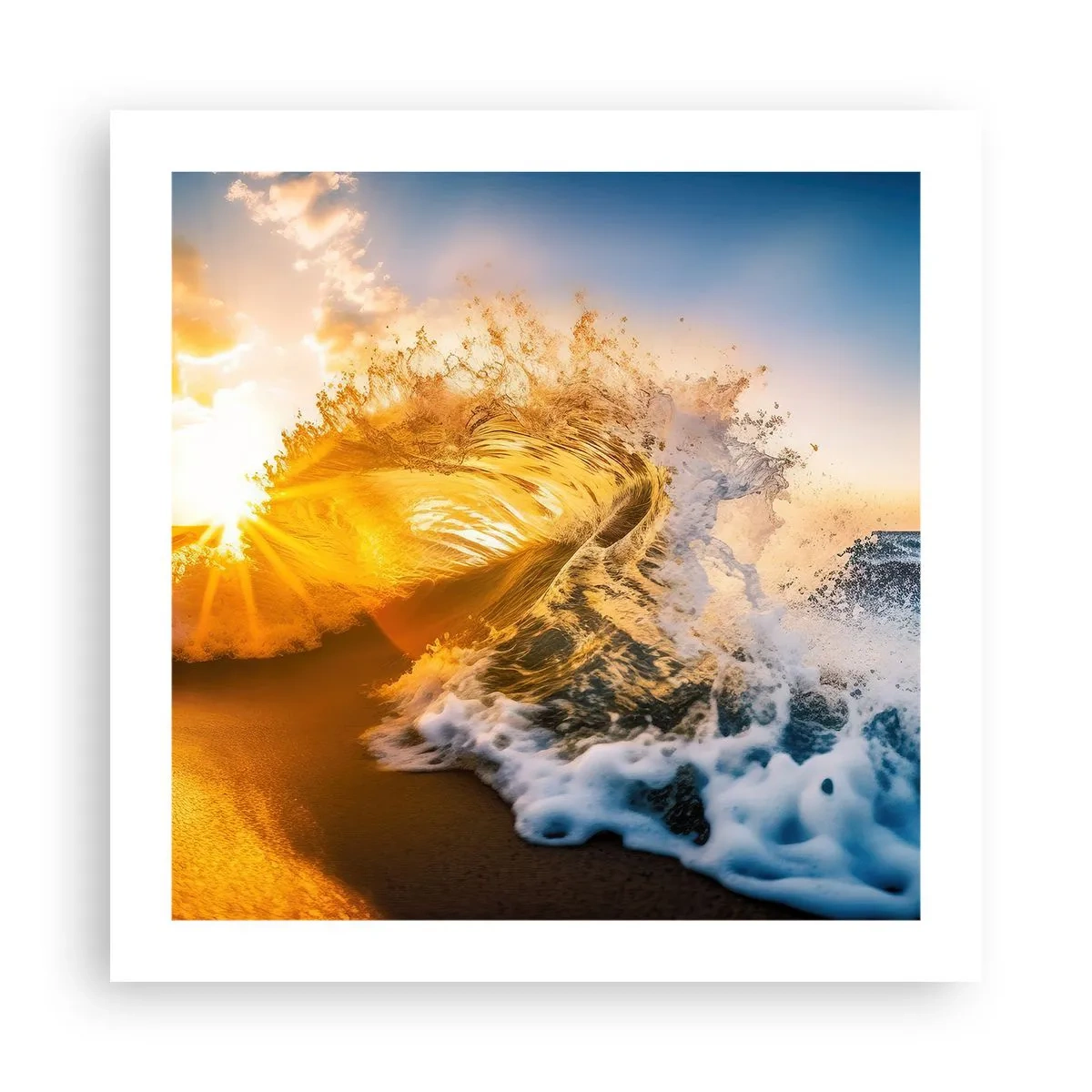 Plakat - Zabawa na piasku - 50x50 cm