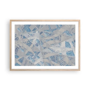 Plakat w ramie jasny dąb - W szaroniebieskim labiryncie - 70x50 cm