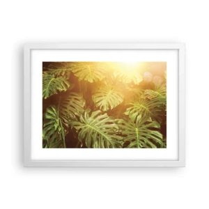 Plakat w białej ramie - W zieloność wstąpić… - 40x30 cm