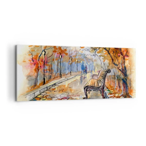 Obraz na płótnie - Razem powędrować w jesień - 100x40 cm