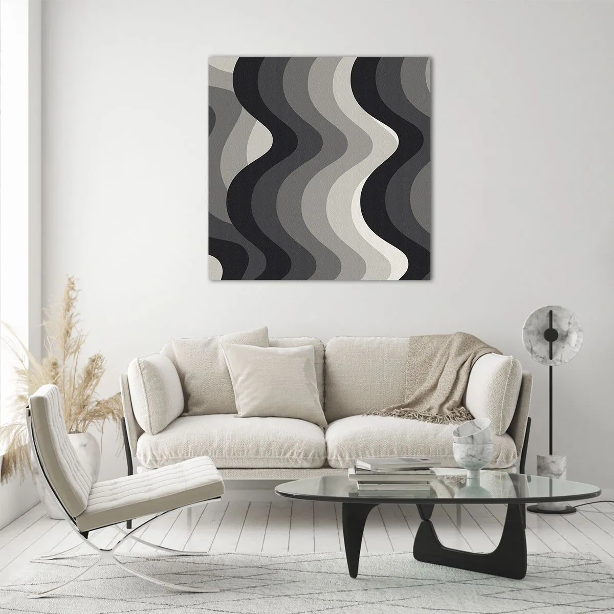 Obraz na szkle - Fala za falą - 70x70 cm