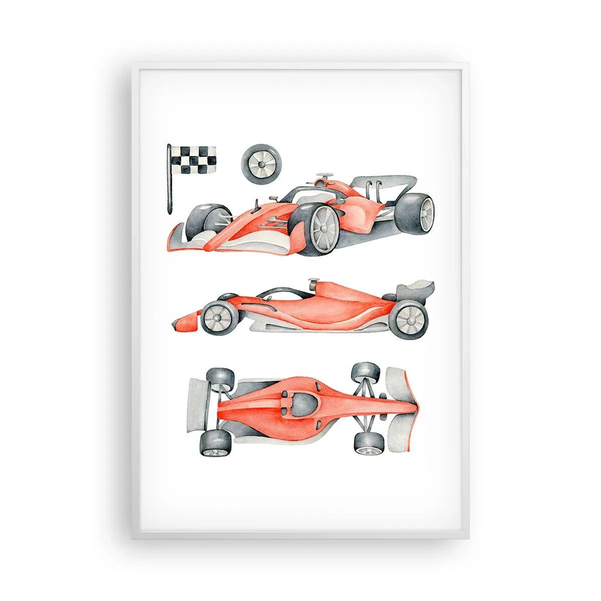 Plakat w białej ramie - Doścignąć marzenie - 70x100 cm