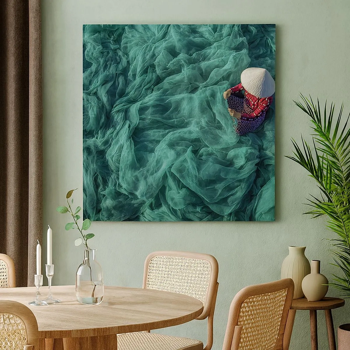 Obraz na płótnie - W morzu sieci - 30x30 cm