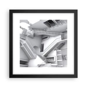 Plakat w czarnej ramie - Paradoksy przestrzeni - 30x30 cm