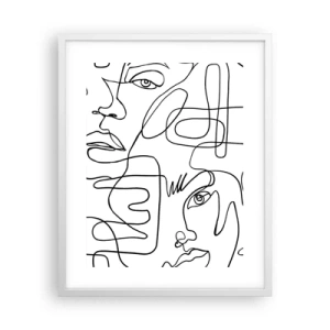 Plakat w białej ramie - W splątanych emocjach - 40x50 cm