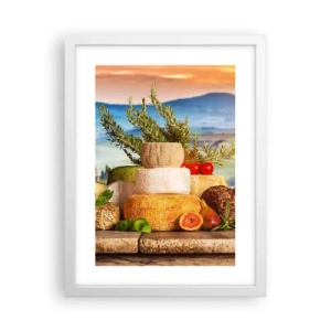 Plakat w białej ramie - Włoska radość życia - 30x40 cm