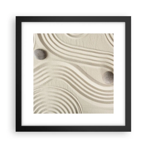 Plakat w czarnej ramie - Dotyk ciepła - 30x30 cm