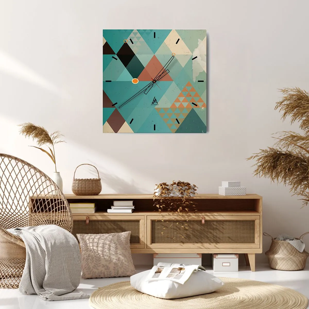 Zegar ścienny - Jedność wielości, wielość jedności - 40x40 cm