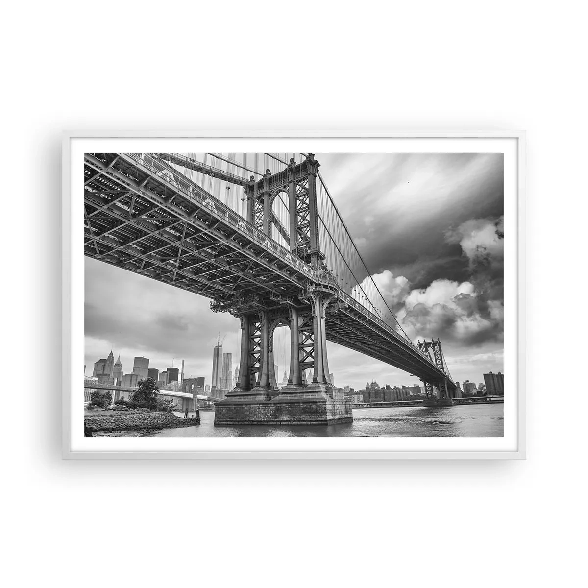 Plakat w białej ramie - Do serca miasta - 100x70 cm