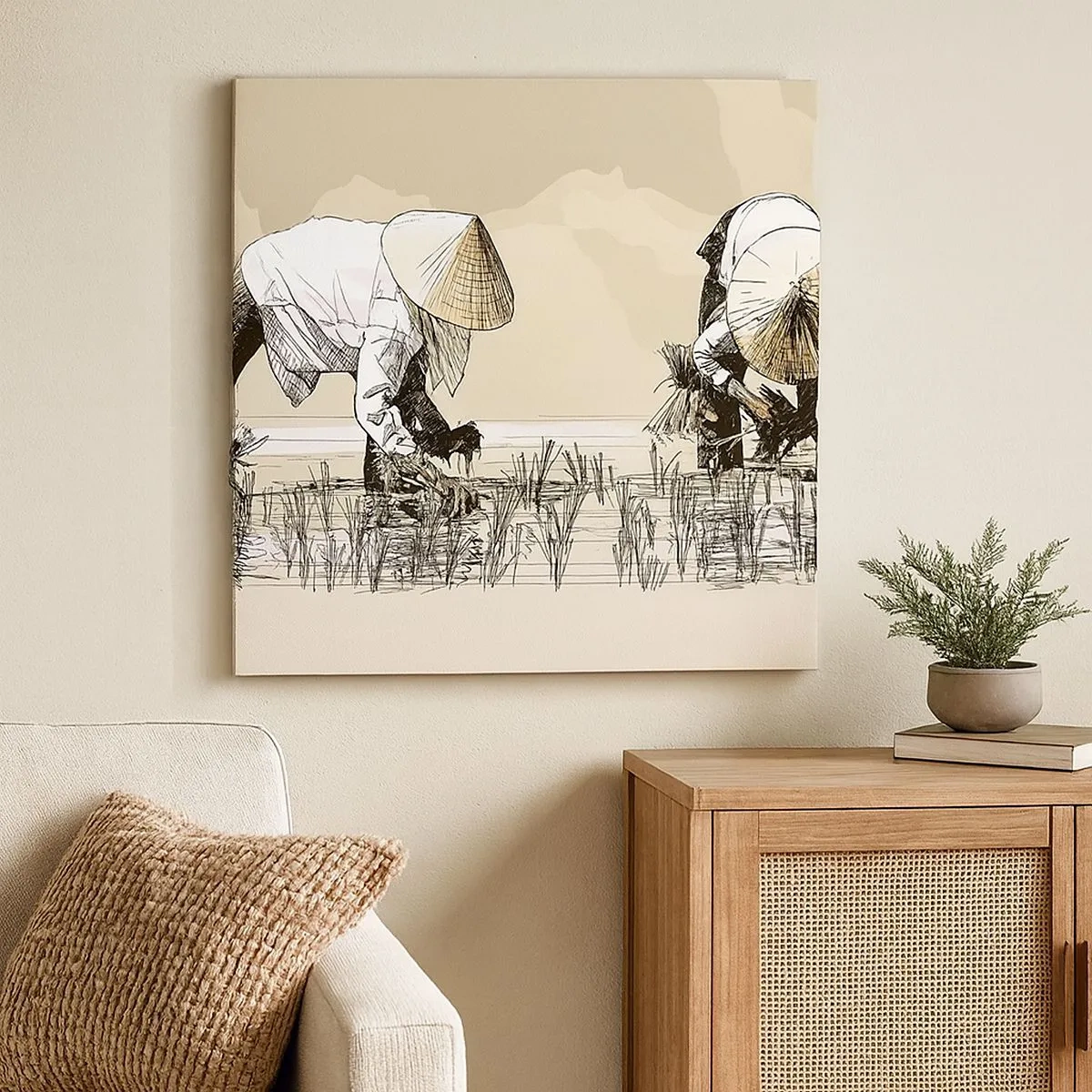 Obraz na płótnie - Udanych zbiorów - 30x30 cm