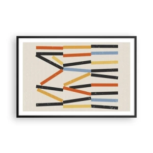 Plakat w czarnej ramie - Kompozycja na poziomie - 91x61 cm