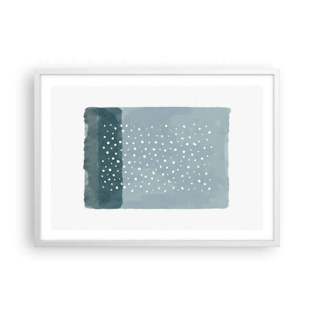 Plakat w białej ramie - Wyrosłe na błękicie - 70x50 cm