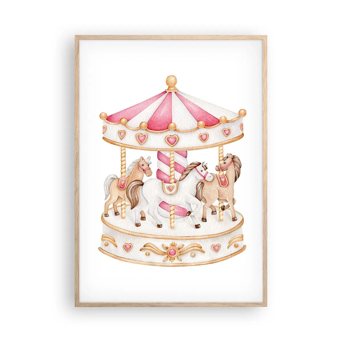 Plakat w ramie jasny dąb - Słodki świat dzieciństwa - 70x100 cm