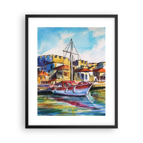 Plakat w czarnej ramie - Tęczowe popołudnie - 40x50 cm