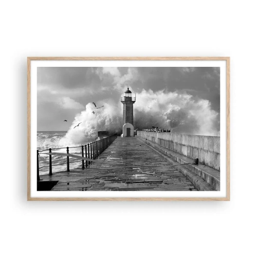 Plakat w ramie jasny dąb - Nieustraszona - 100x70 cm