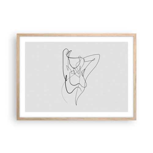 Plakat w ramie jasny dąb - Naprawdę, jaka jesteś... - 70x50 cm