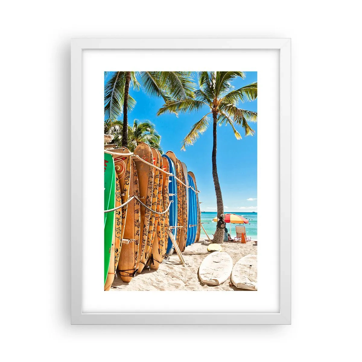 Plakat w białej ramie - Słoneczna zabawa - 30x40 cm