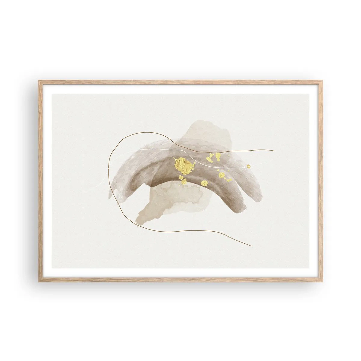Plakat w ramie jasny dąb - Napotkane w przestrzeni - 100x70 cm
