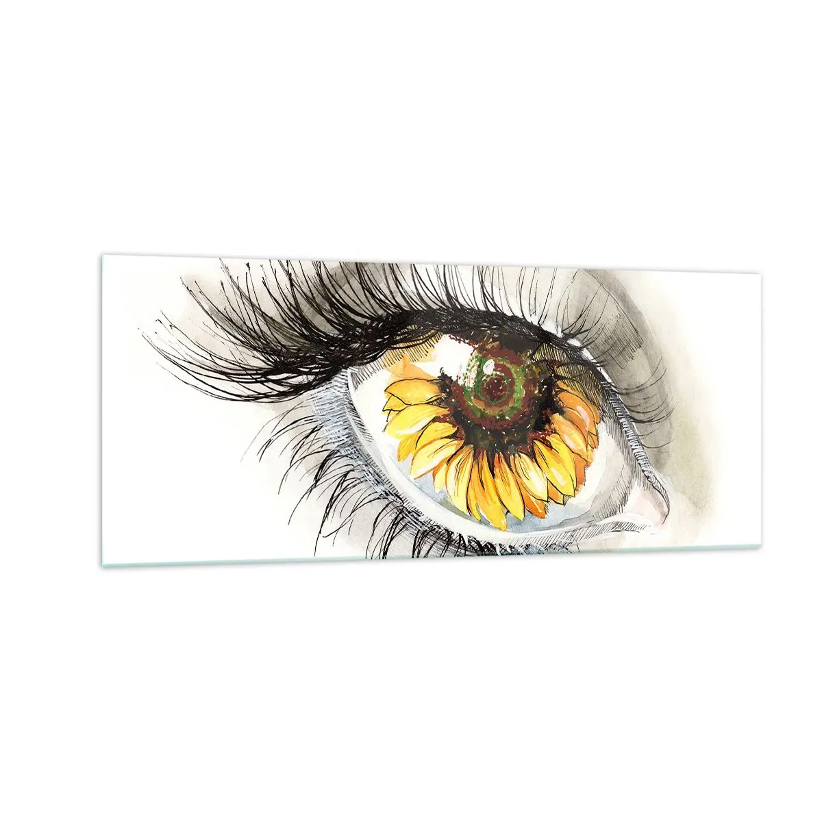 Obraz na szkle - Spojrzenie gorące jak lato - 100x40 cm