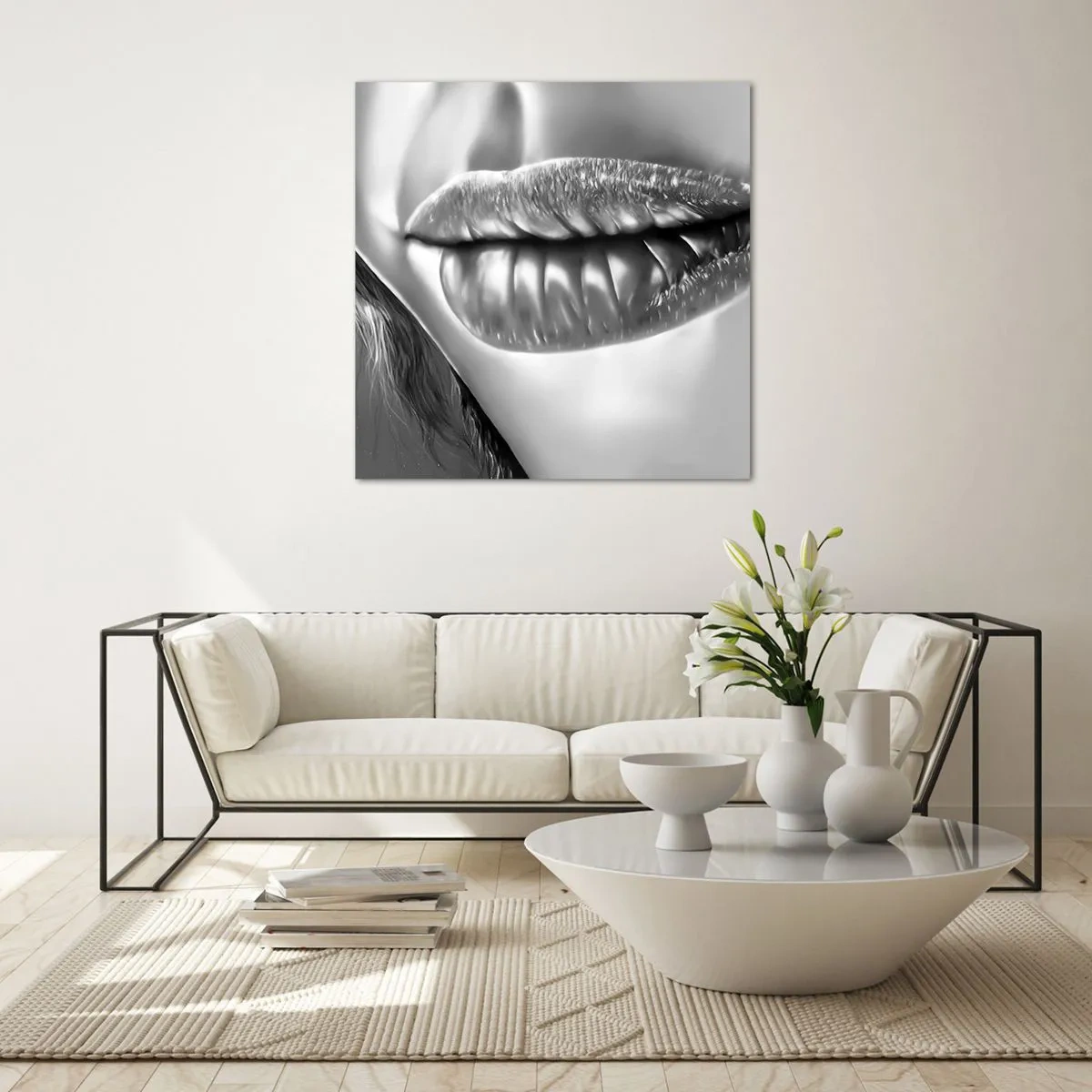 Obraz na szkle - Wiem, o czym myślisz… - 60x60 cm