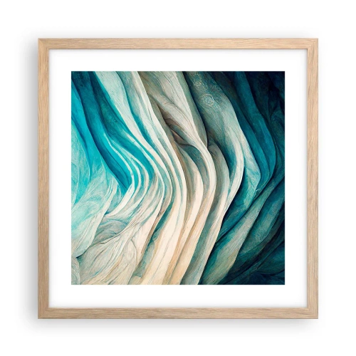 Plakat w ramie jasny dąb - Błękitne nienasycenie - 40x40 cm