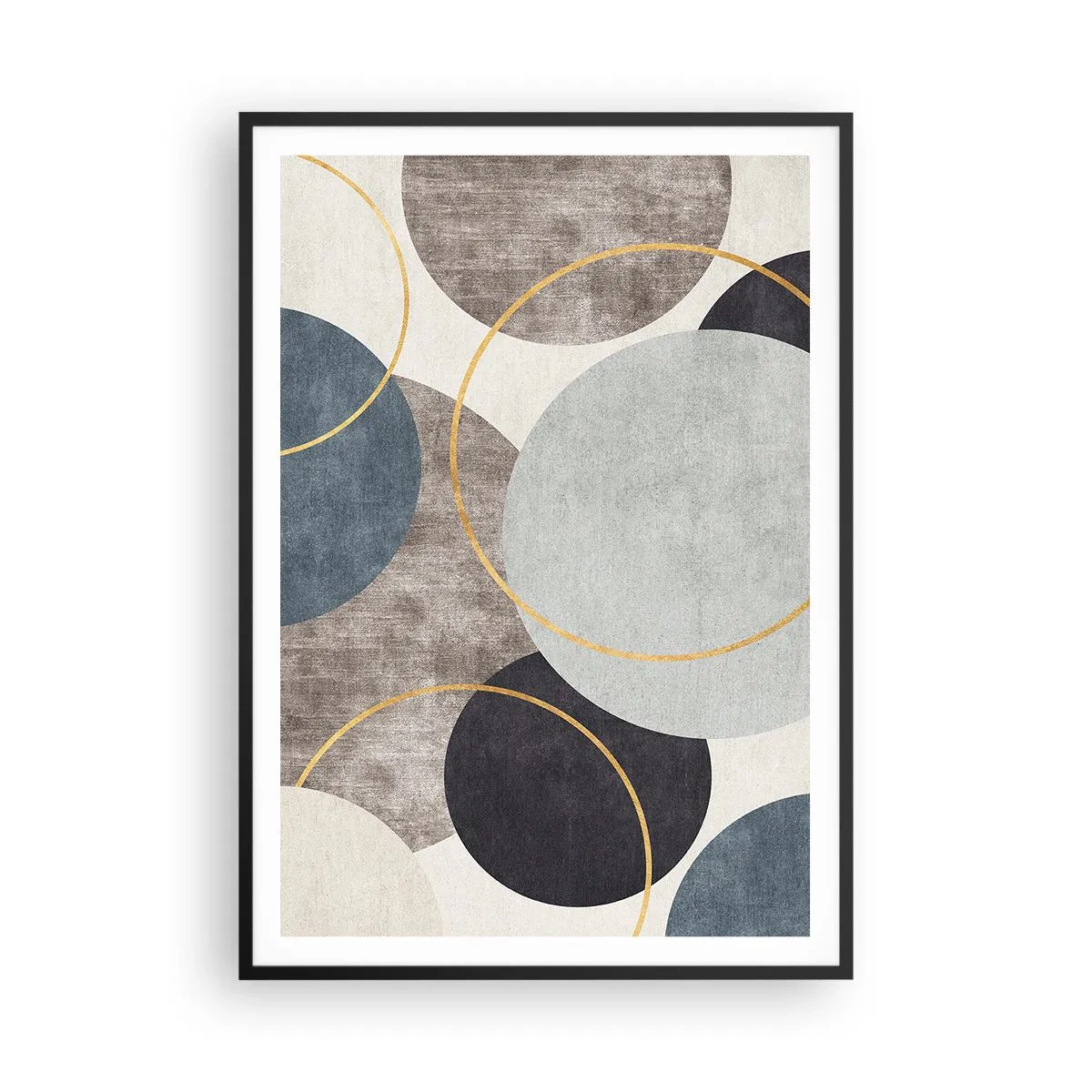 Plakat w czarnej ramie - Koło za kołem - 70x100 cm