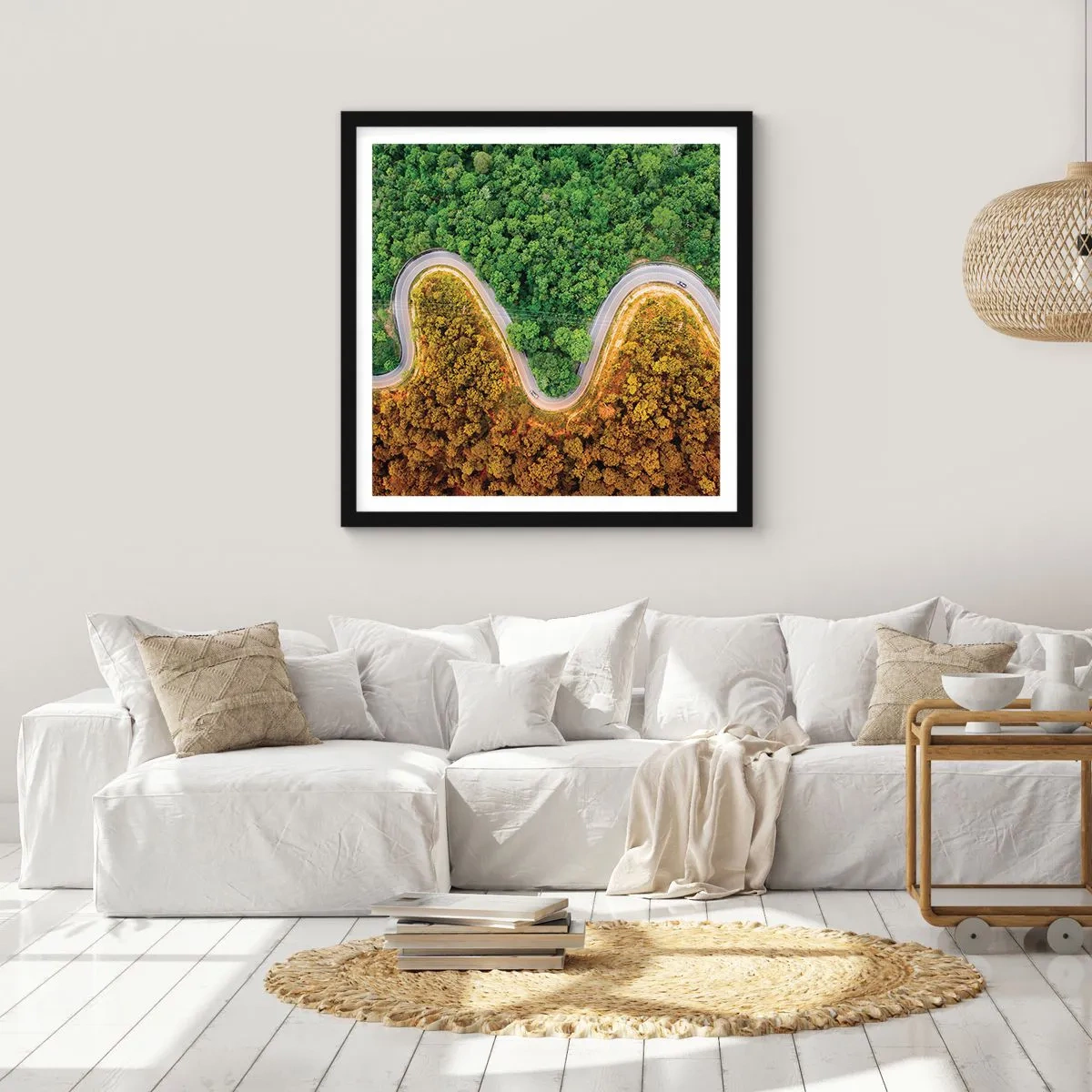 Plakat w czarnej ramie - Granice i przełomy - 30x30 cm