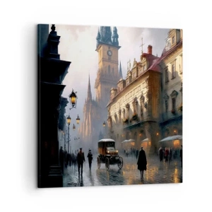 Obraz na płótnie - Czar praskiego wieczoru - 60x60 cm