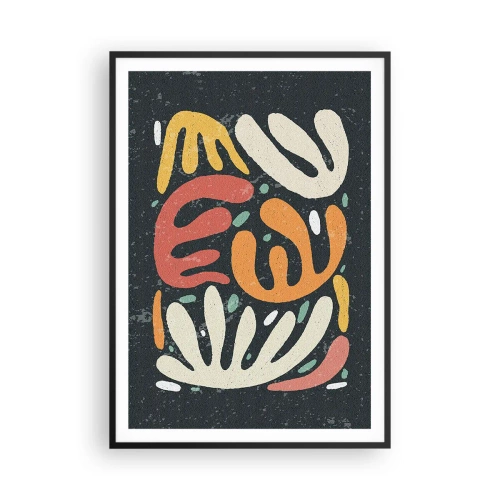 Plakat w czarnej ramie - Kompozycja – zaraz cię schwytam - 70x100 cm